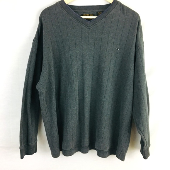 Alexander Julian | Sweaters | Alexander Julian Gray V Neck Pullover ...